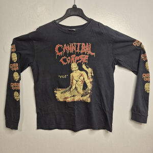Cannibal Corpse Vile Long Sleeve Shirt Size Medium Death Metal Black